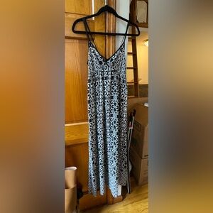 Black & White Patterned Maxi Dress